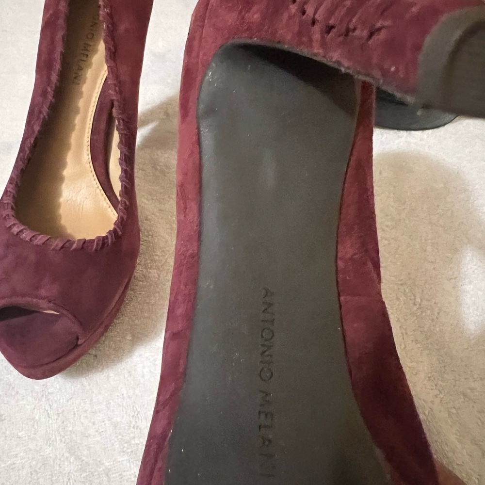 Antonio Melani Red Suede Heels